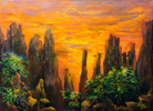 Chi Yu - Stone Sentinels at Sunset